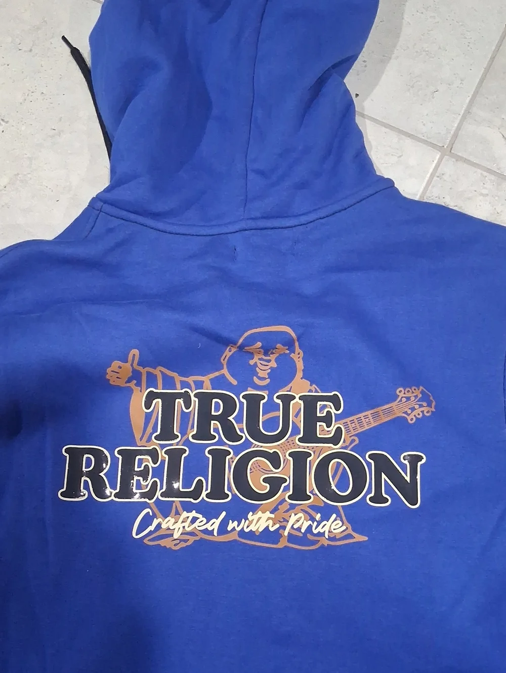 True Religion Contrast Zip Hoodie Size-L Color-Royal Blue NWT